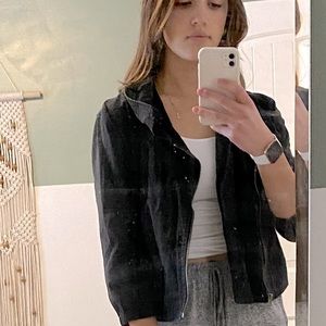 Washed Black Hurley Denim Side Jacket